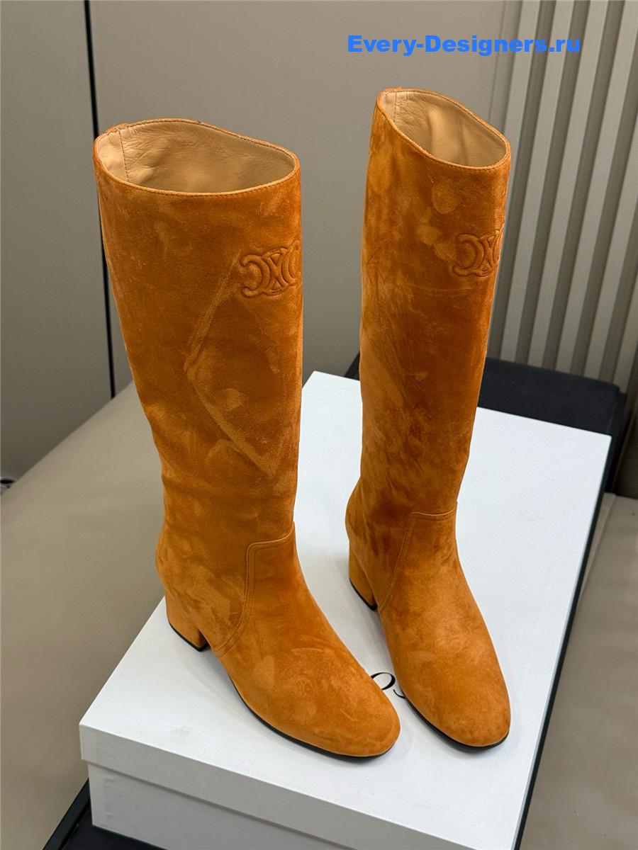 Ce1i*e triomphe brown suede high boots