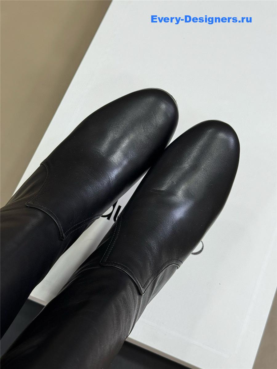 Ce1i*e triomphe black leather high boots