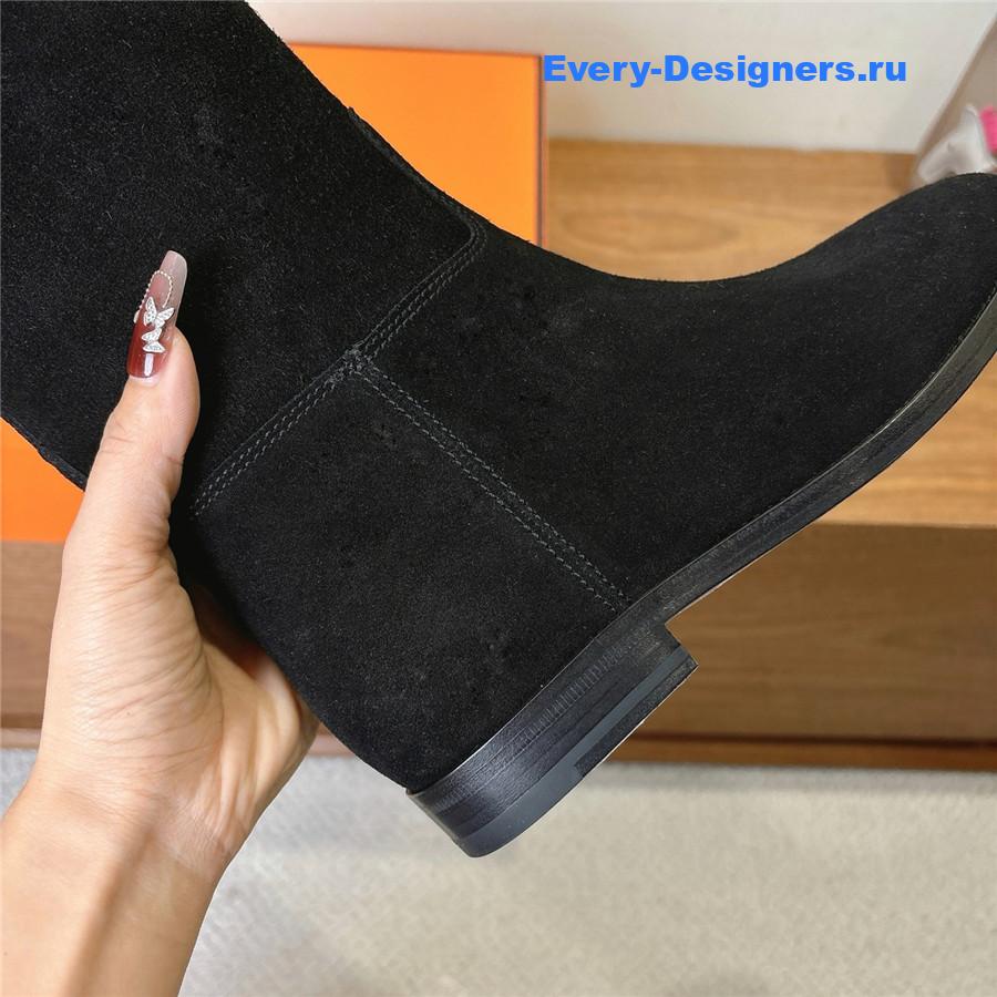 H**me5 black suede  kelly jumping boots
