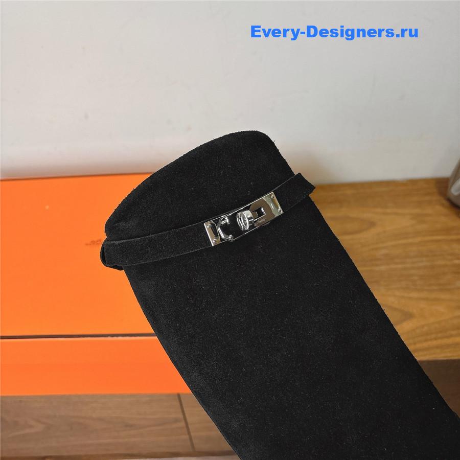 H**me5 black suede  kelly jumping boots