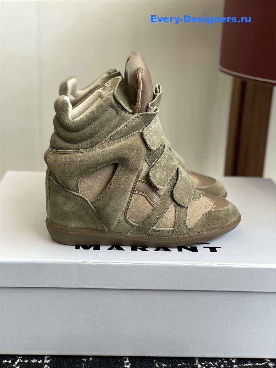 Isabel Marant Bekett Green Leather Sneakers