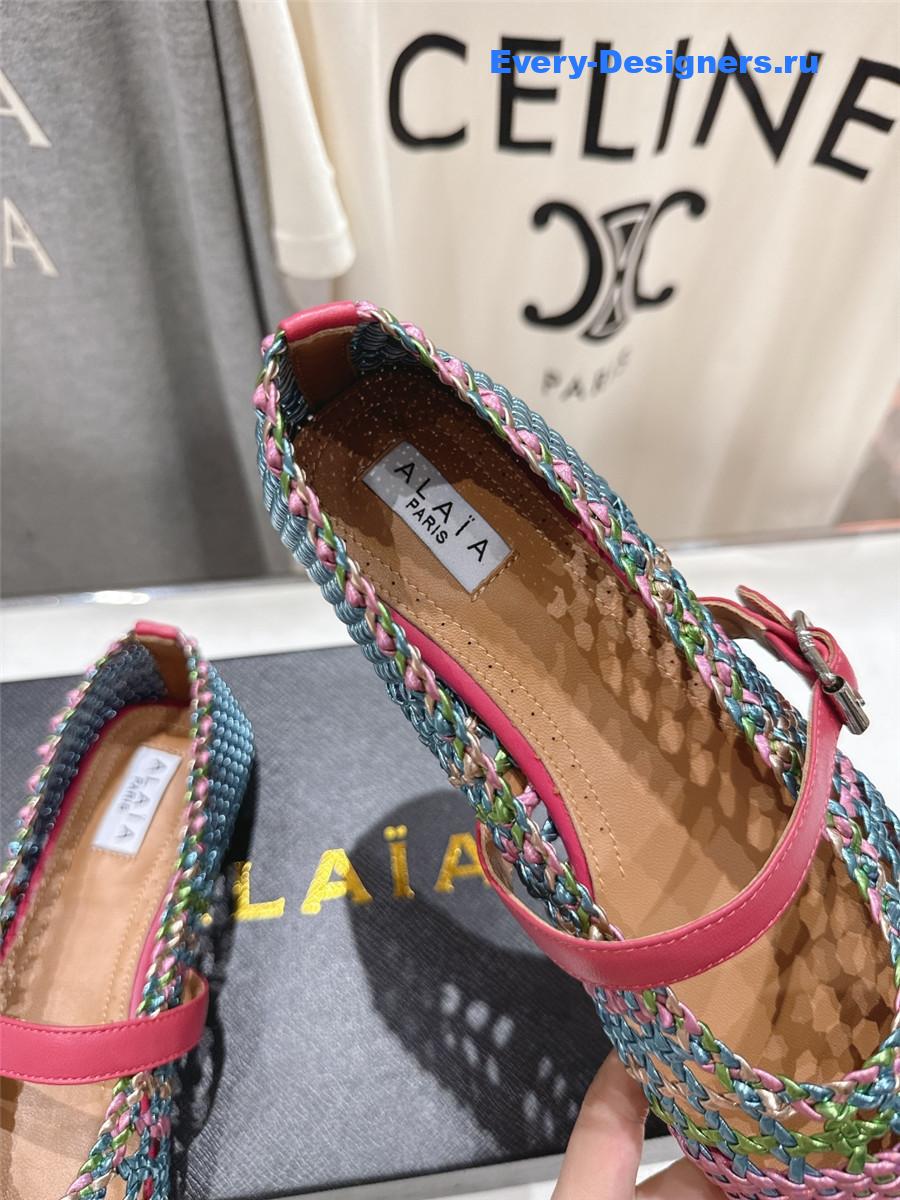 Alaia Flat Mesh Ballet Flats