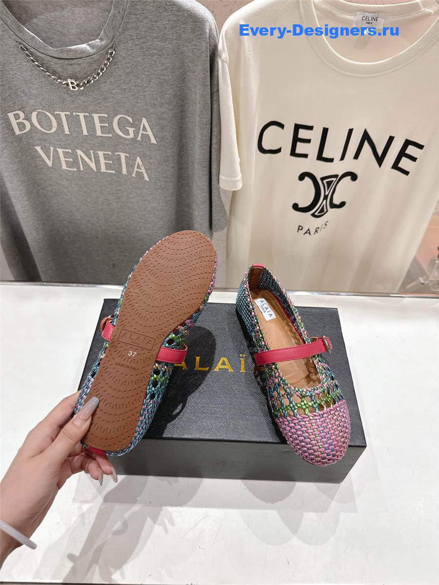 Alaia Flat Mesh Ballet Flats