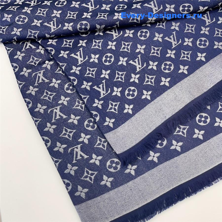 l0vis Vvtt0n monogram denim shawl scarf