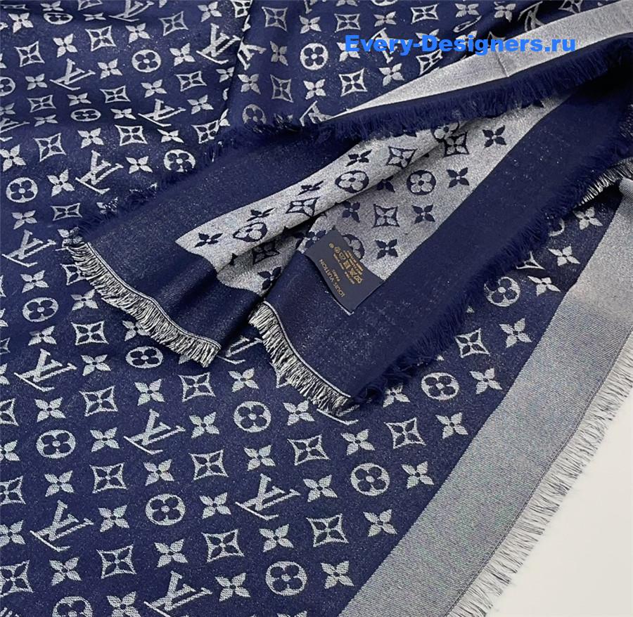 l0vis Vvtt0n monogram denim shawl scarf