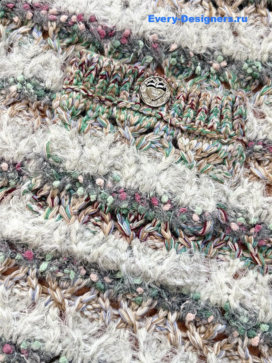 Ch**el coffee milk striped skirt