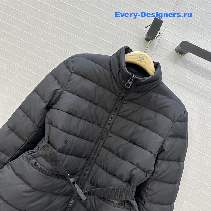 Pra*a stand collar black down jacket