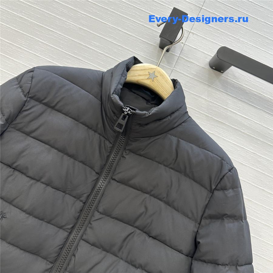 Pra*a stand collar black down jacket