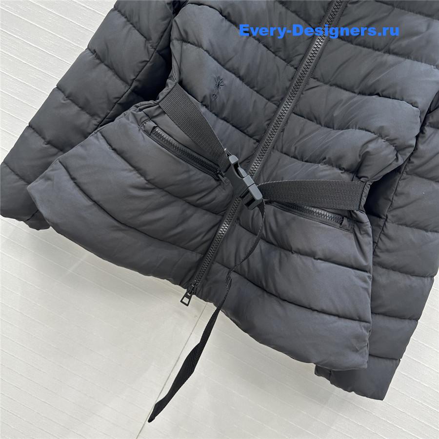 Pra*a stand collar black down jacket