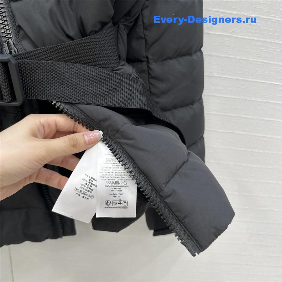 Pra*a stand collar black down jacket