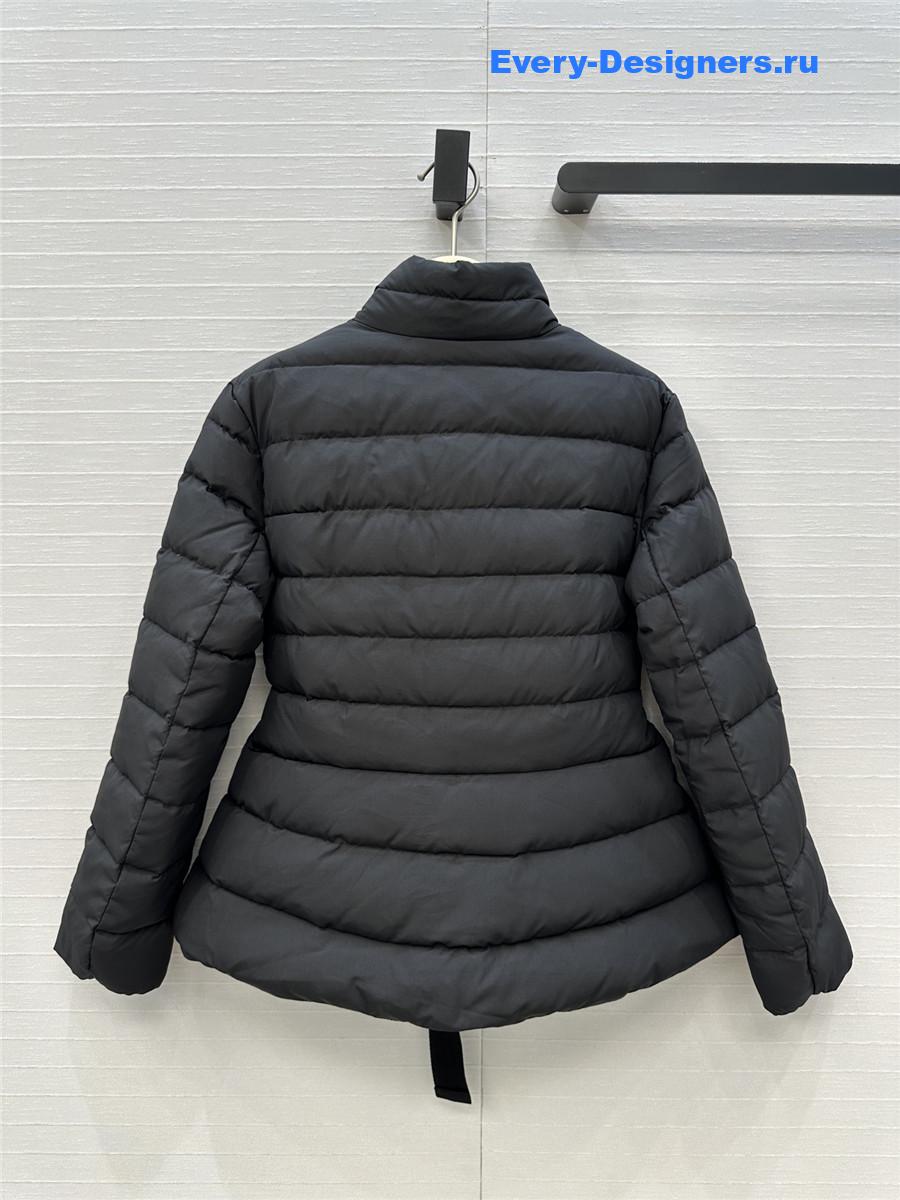 Pra*a stand collar black down jacket