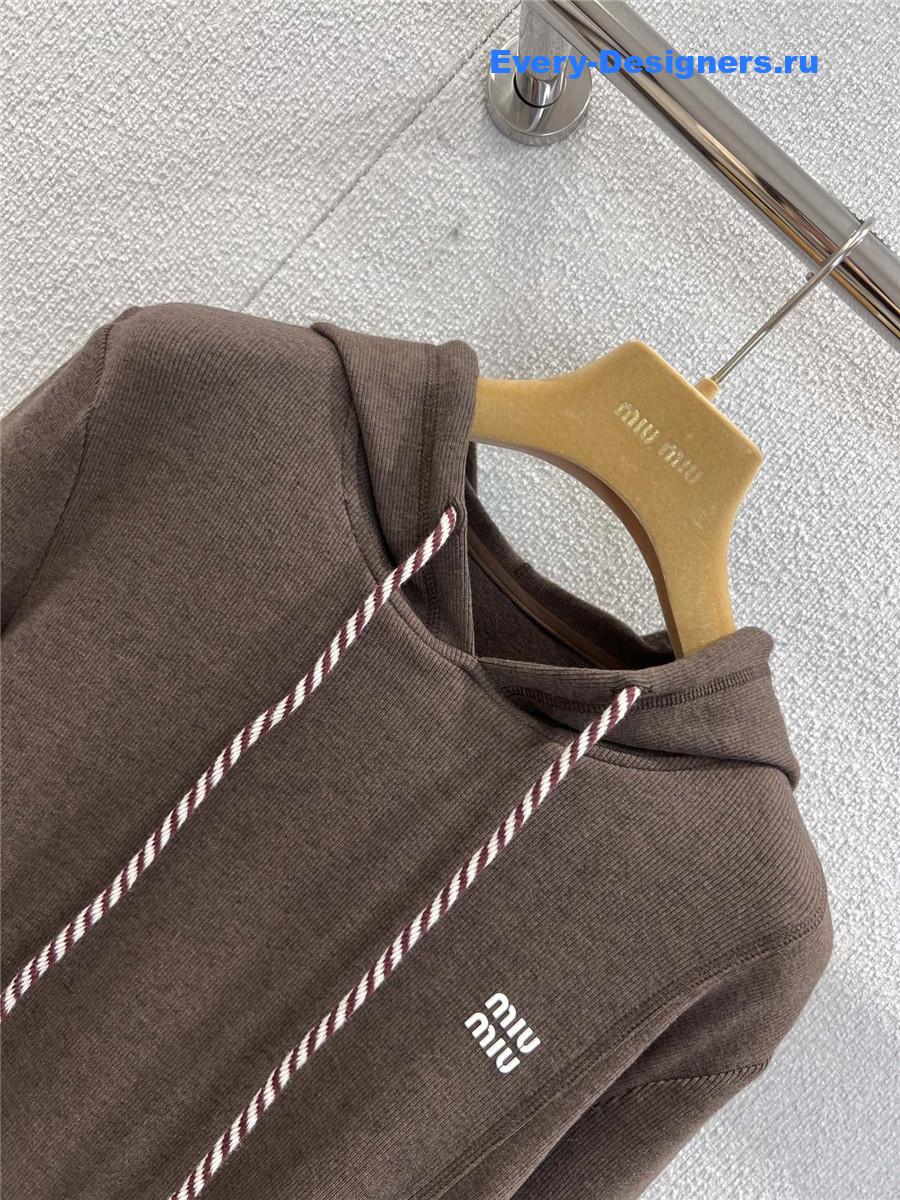 Miu Miu Hoodie Wide-Leg Pants Set