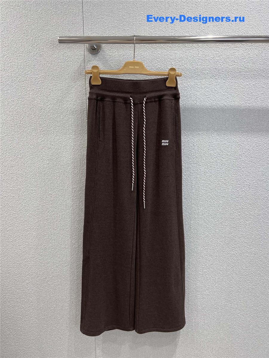 Miu Miu Hoodie Wide-Leg Pants Set