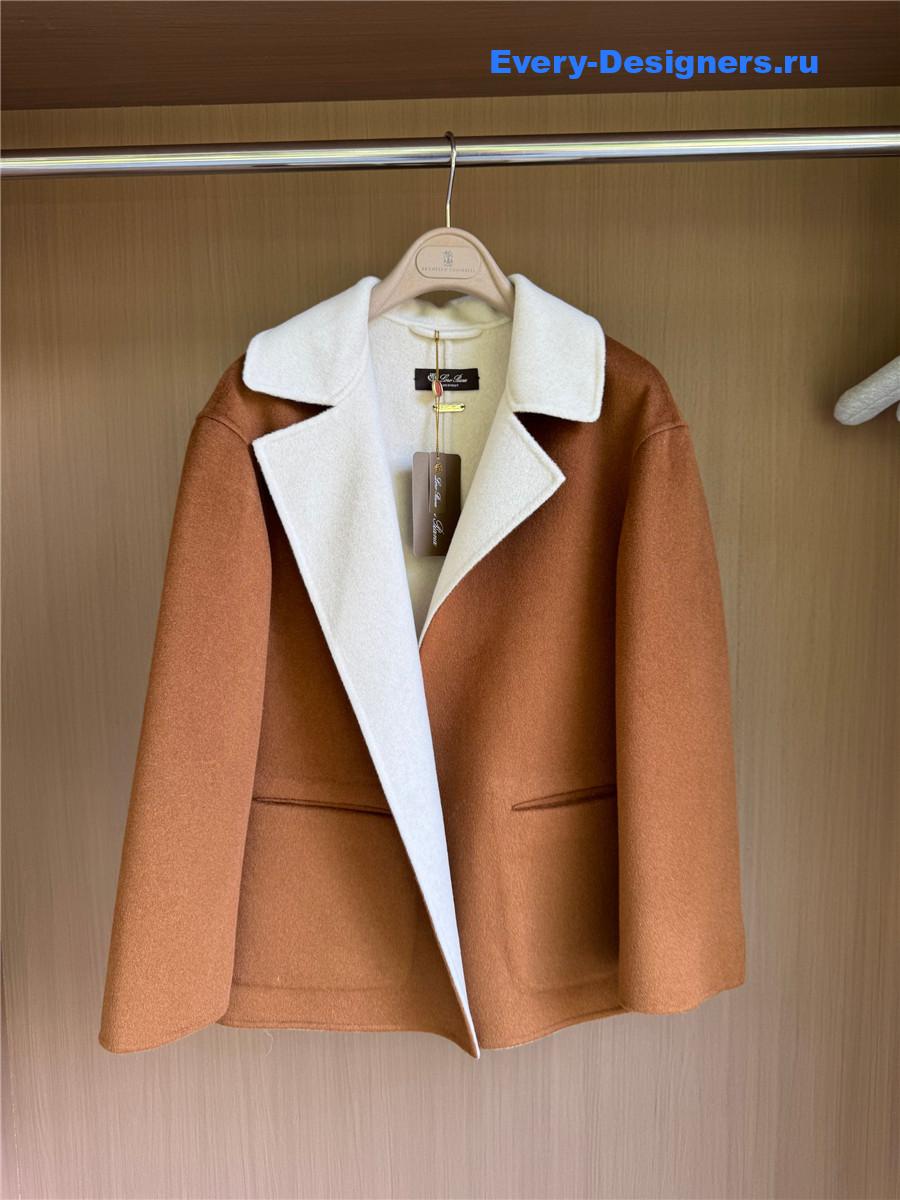 L0r0 P1ana cropped stefan reversible cashmere coat
