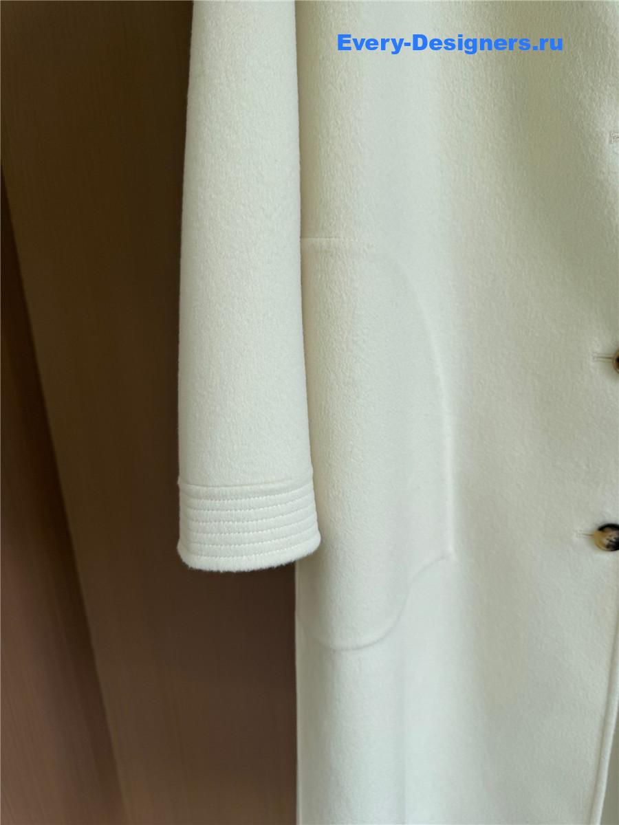 L0r0 P1ana stand collar cashmere beige long coat