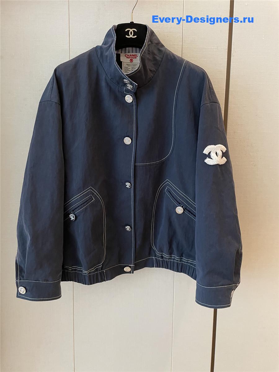Ch**el dark blue denim loose jacket