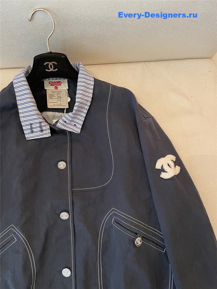 Ch**el dark blue denim loose jacket