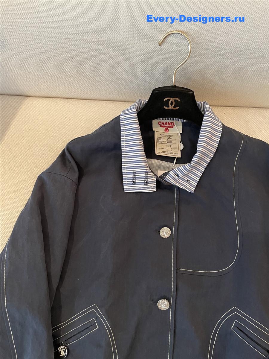 Ch**el dark blue denim loose jacket