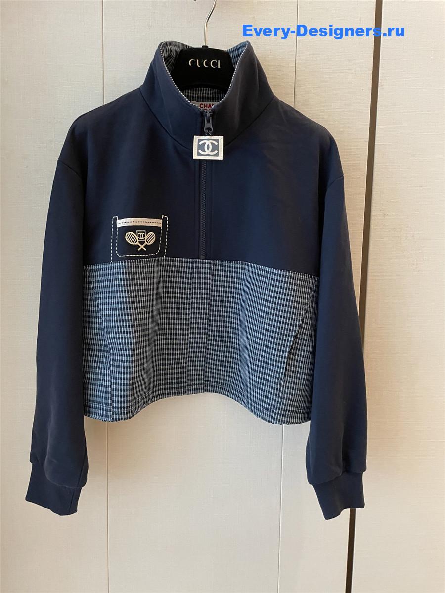 Ch**el cc logo-print half-zip sweatshirt