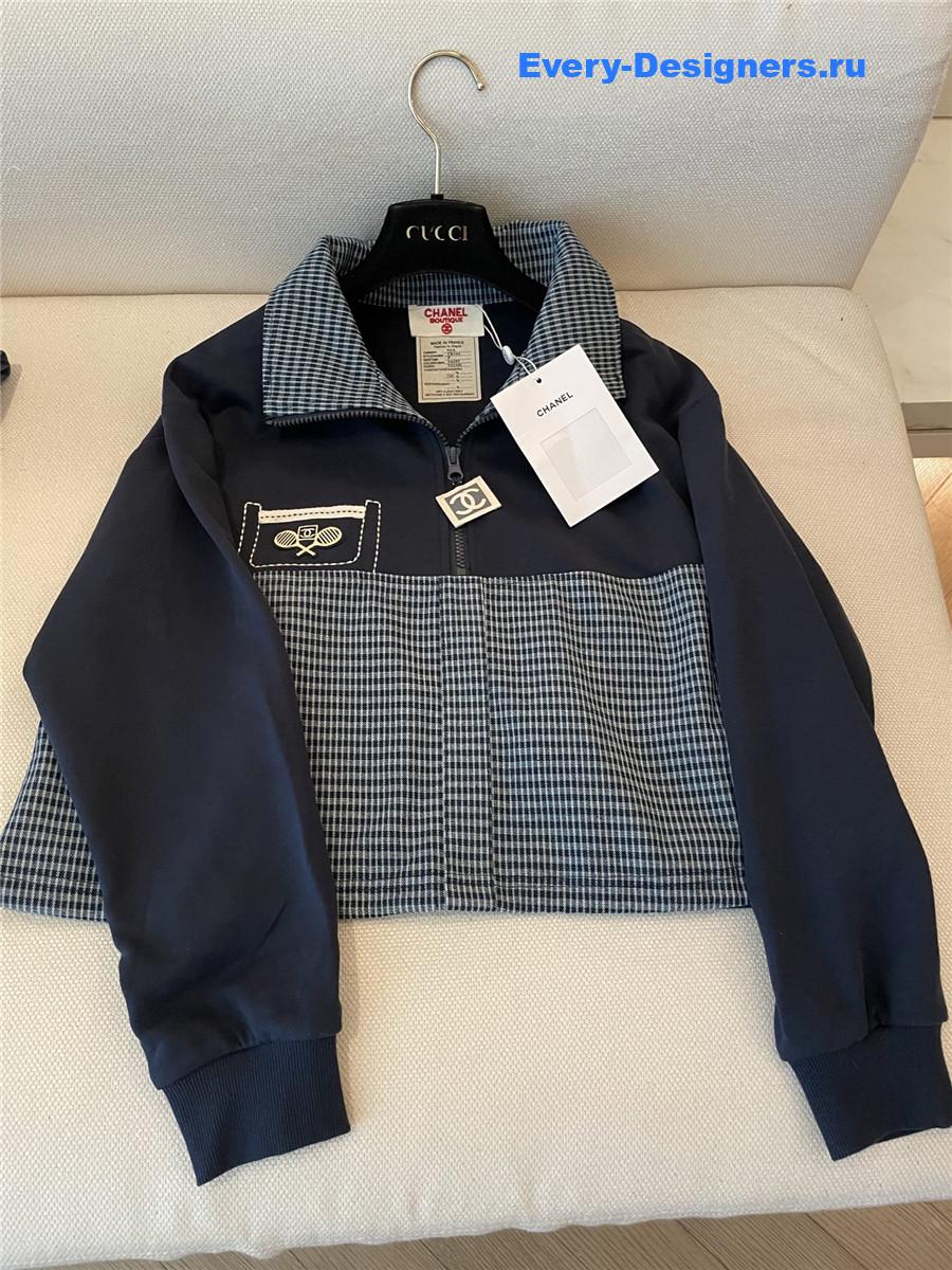 Ch**el cc logo-print half-zip sweatshirt