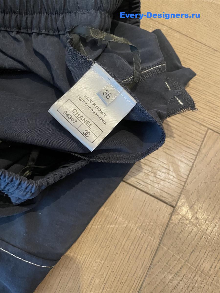 Ch**el dark blue denim skirt