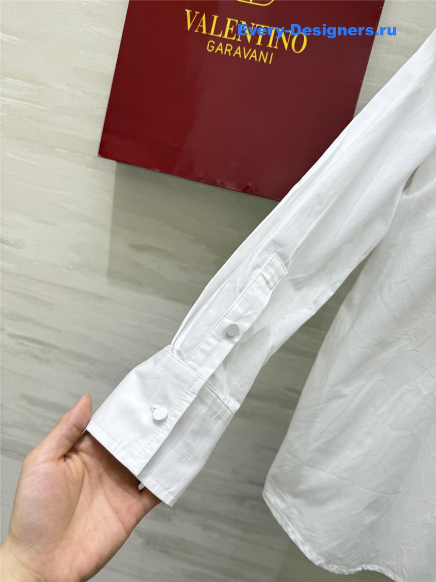 Va1e*ntin0 garavani embroidered compact poplin shirt