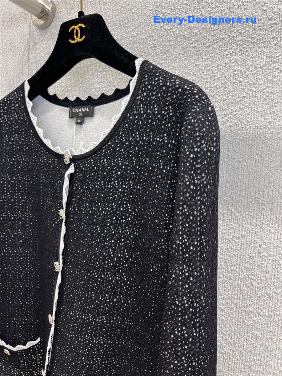 Ch**el color-block lace knit cardigan