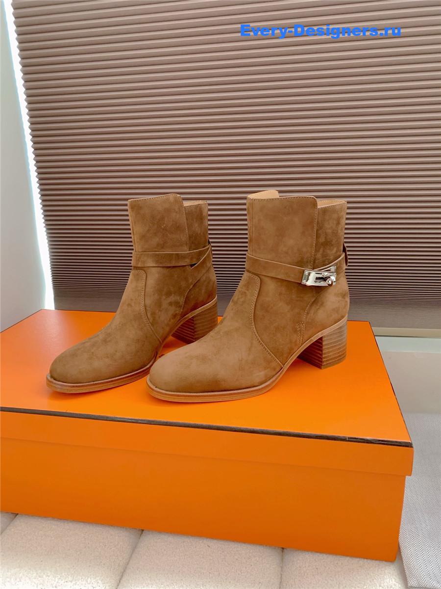 H**me5 brown suede frenchie 50 ankle boots
