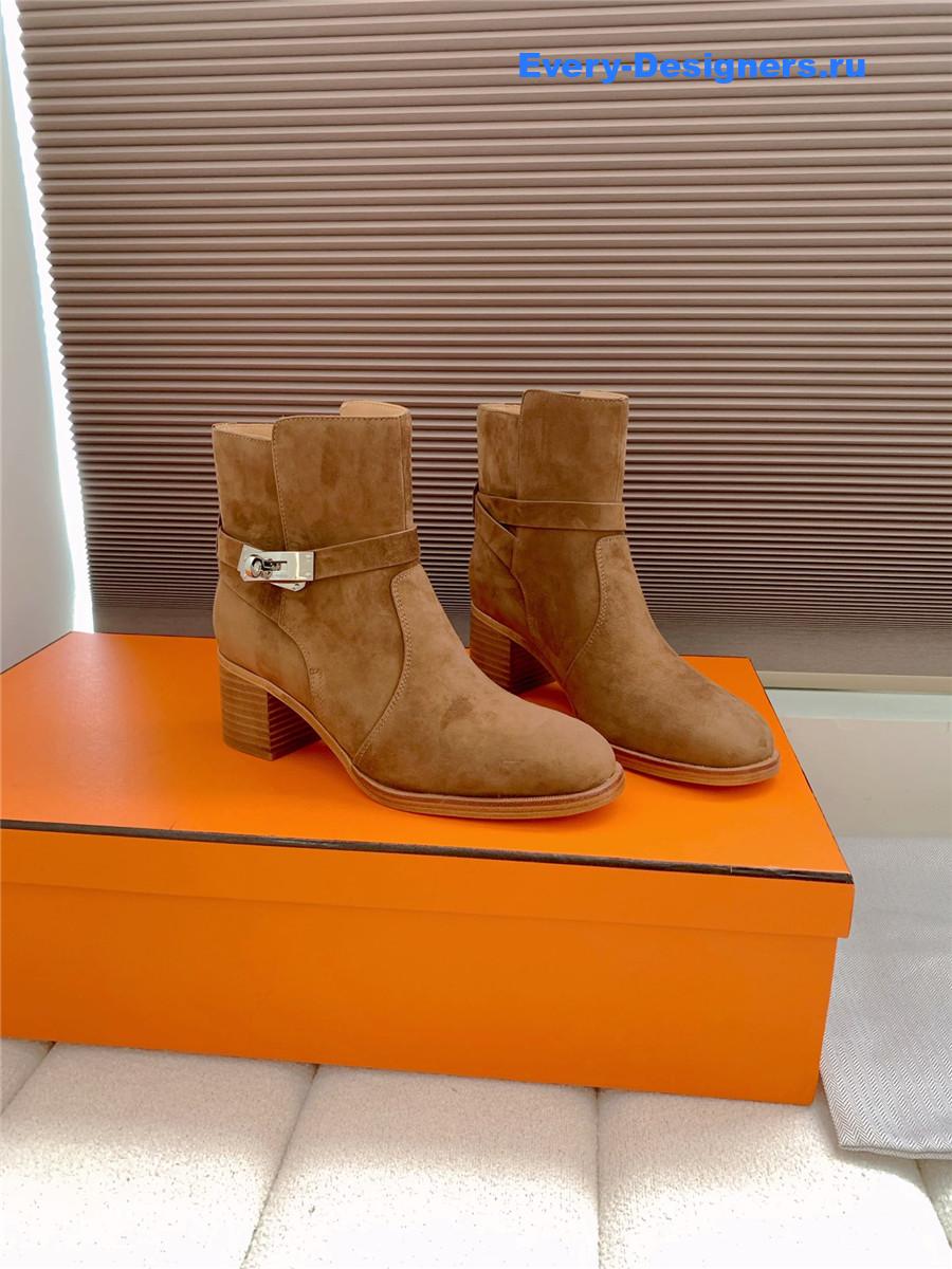 H**me5 brown suede frenchie 50 ankle boots