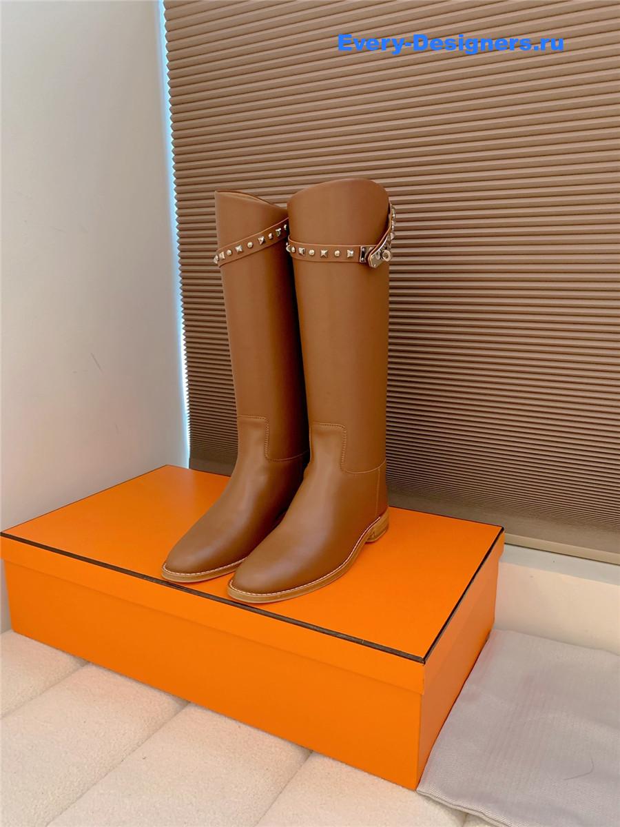 H**me5 kelly buckle brown jumping boot