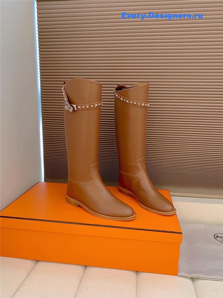 H**me5 kelly buckle brown jumping boot