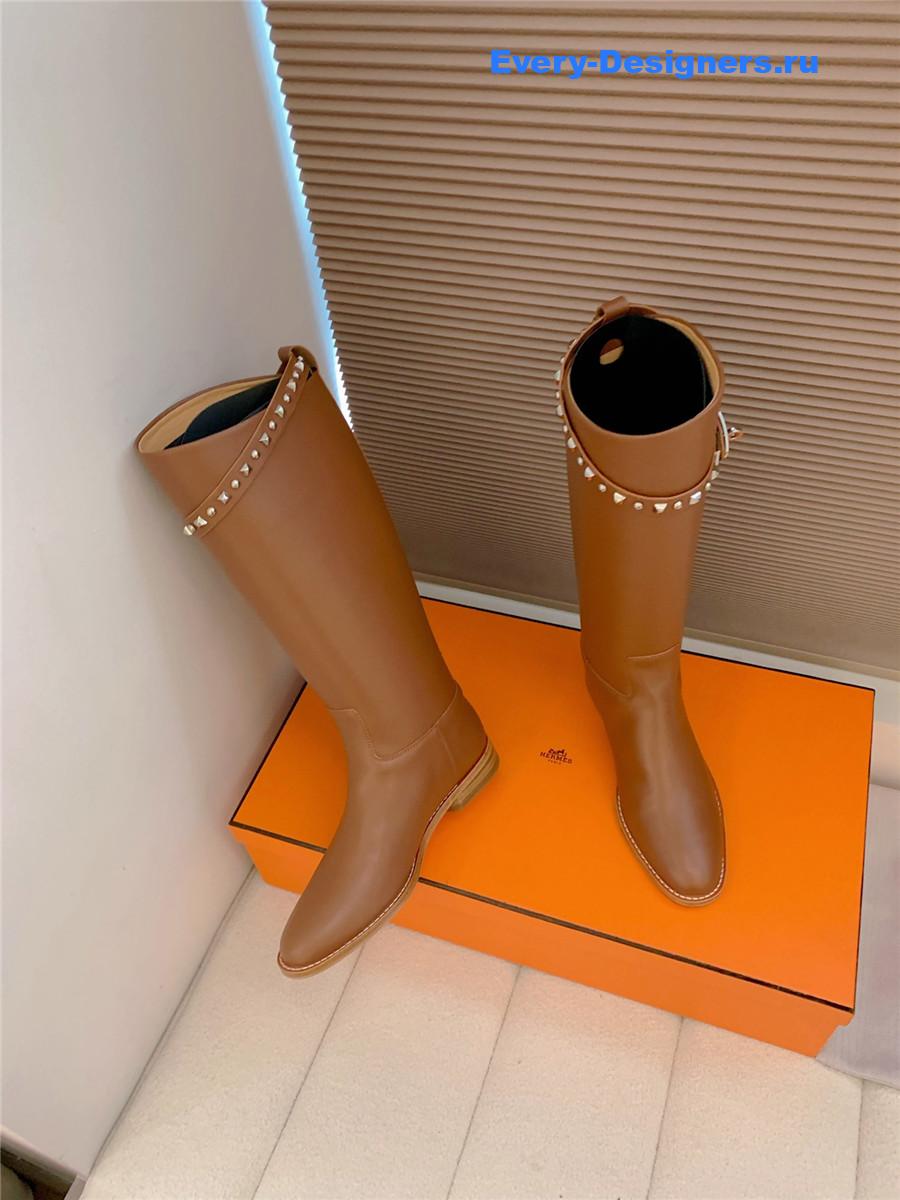 H**me5 kelly buckle brown jumping boot