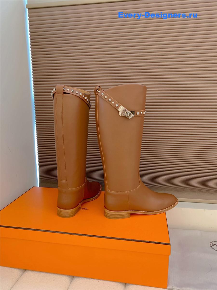 H**me5 kelly buckle brown jumping boot