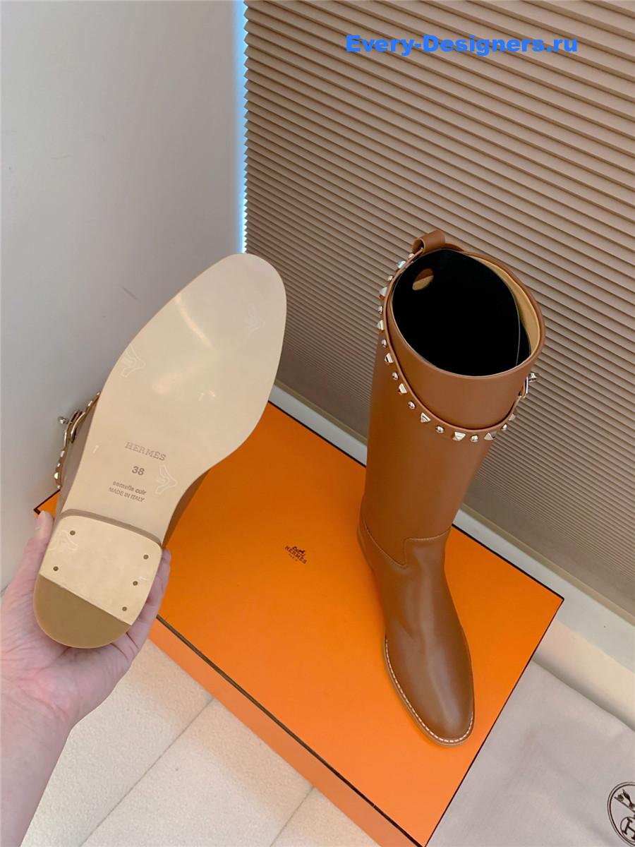 H**me5 kelly buckle brown jumping boot