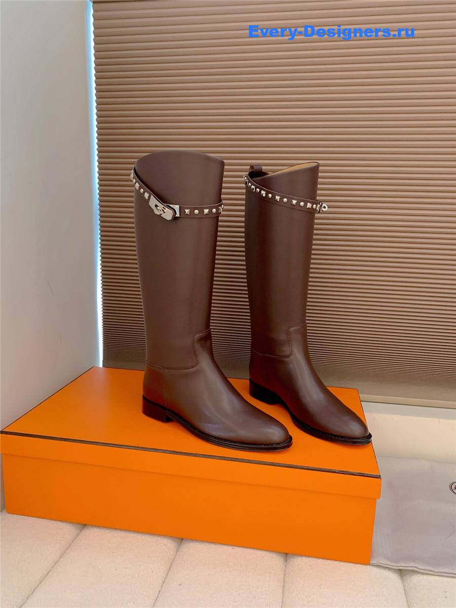 H**me5 kelly buckle burgundy jumping boot