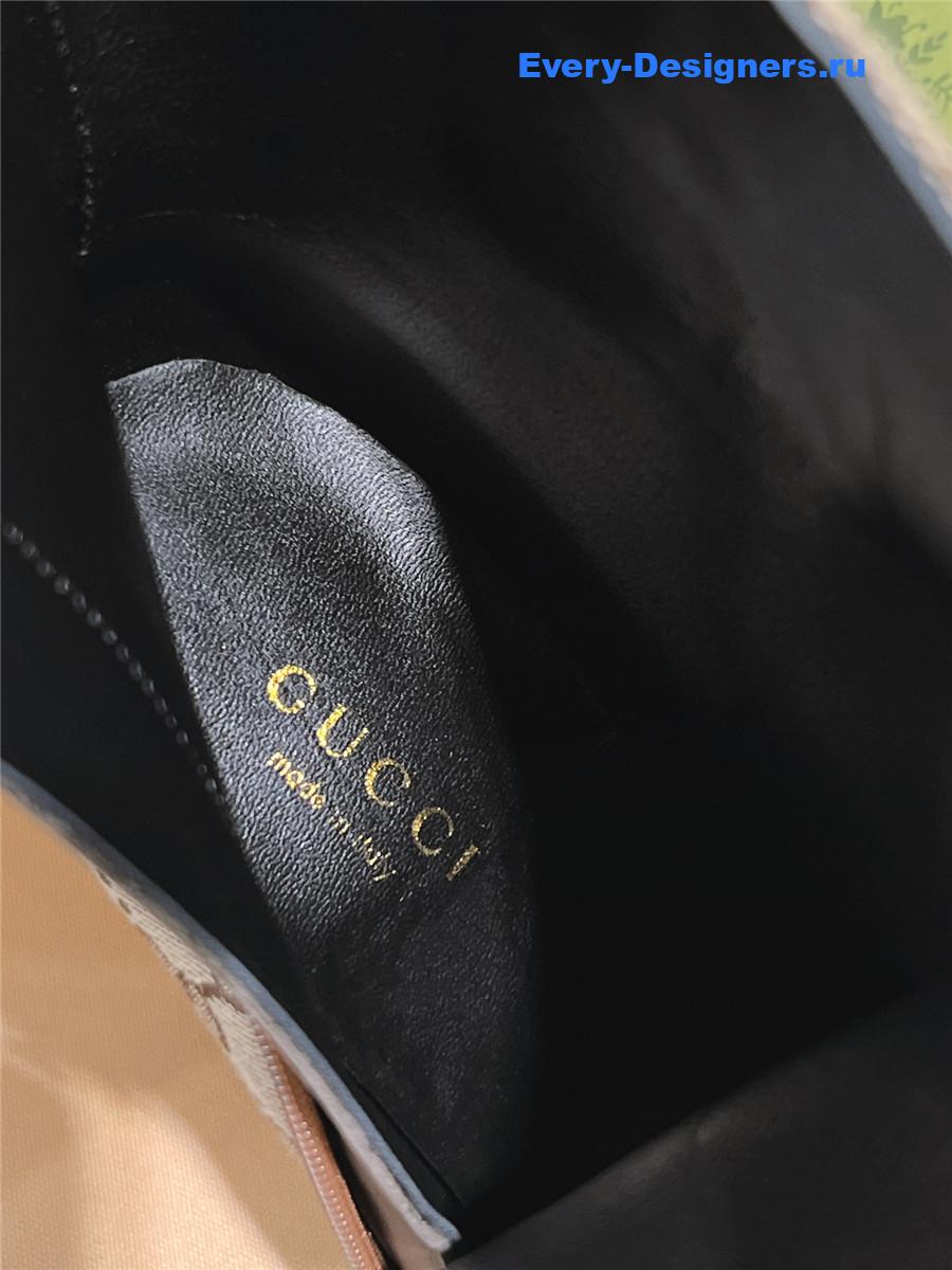 Gvc*1 brown gg canvas horsebit ankle booties