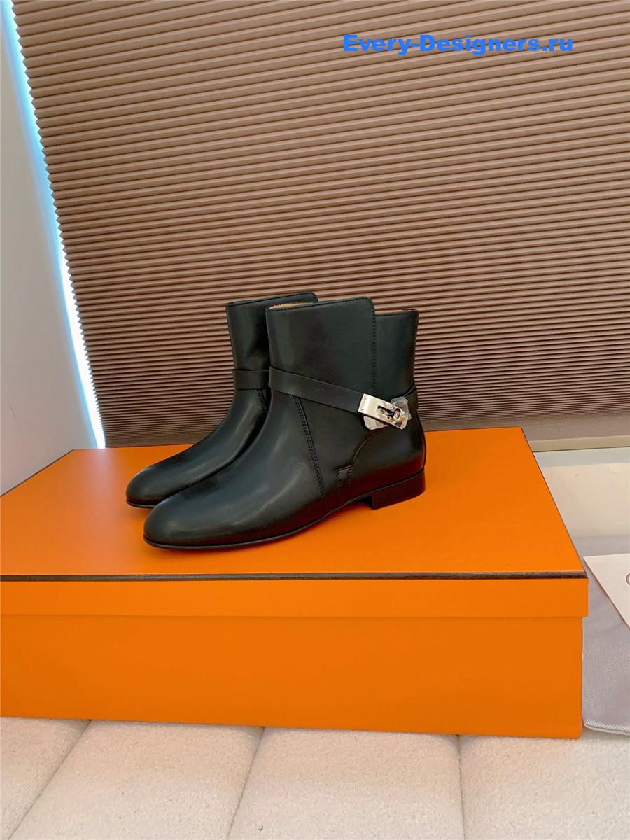 H**me5 black calfskin neo low boots