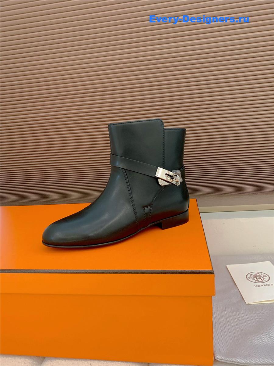 H**me5 black calfskin neo low boots