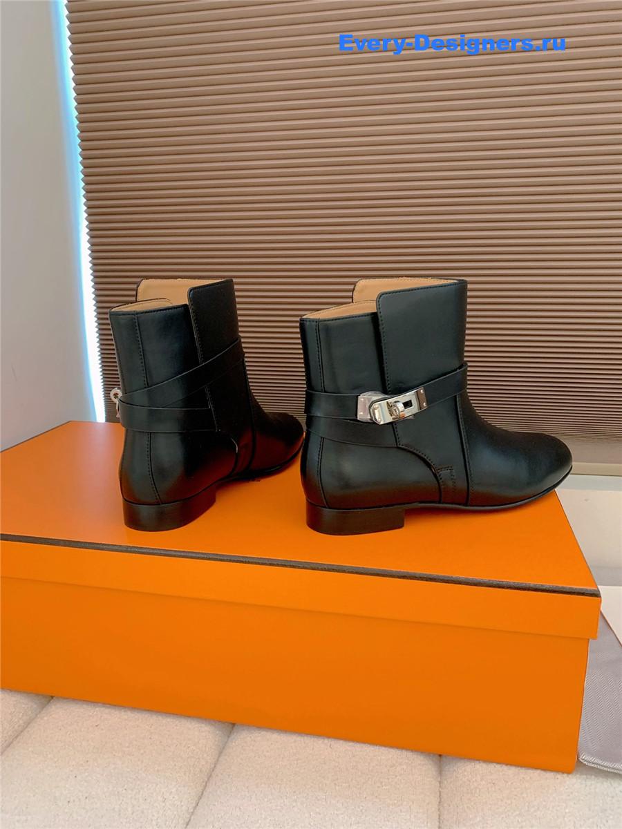 H**me5 black calfskin neo low boots