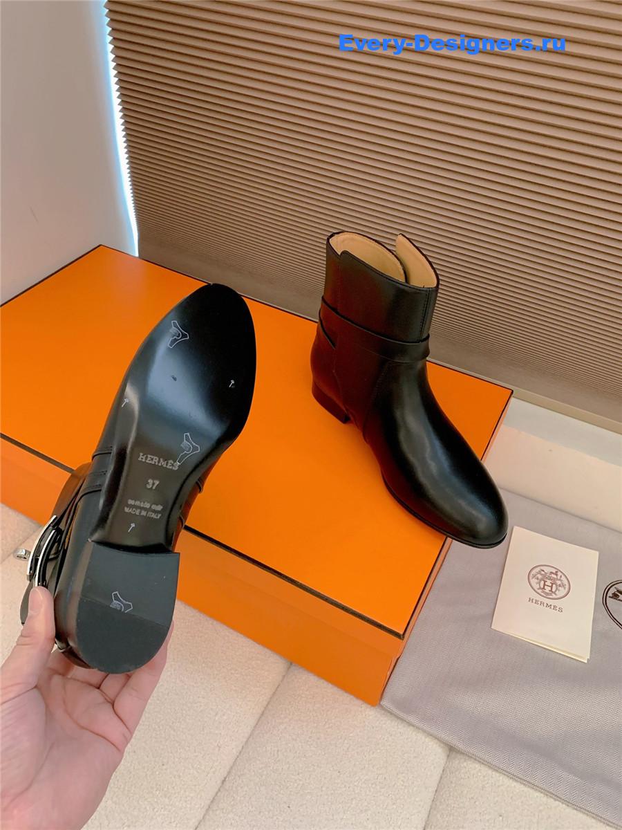 H**me5 black calfskin neo low boots