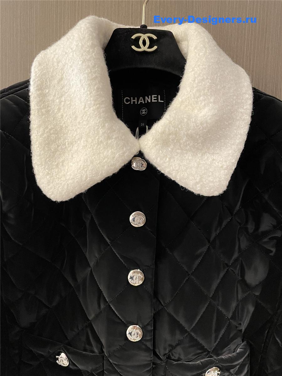 Ch**el black coco neige quilted jacket