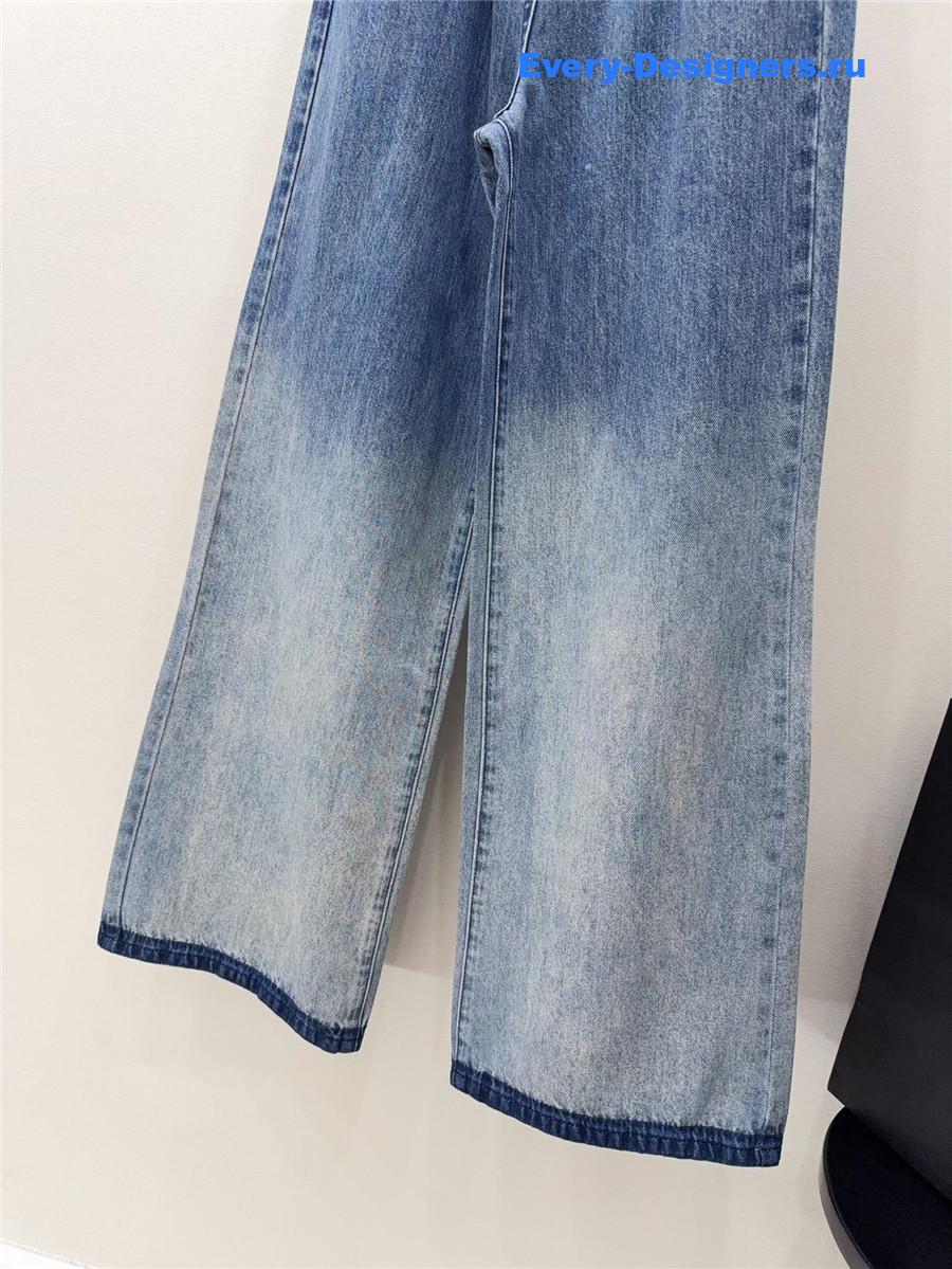 Ch**el denim blue ladies flared jeans