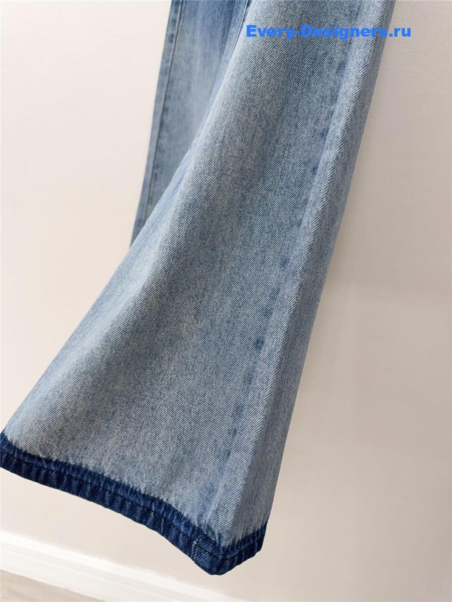 Ch**el denim blue ladies flared jeans