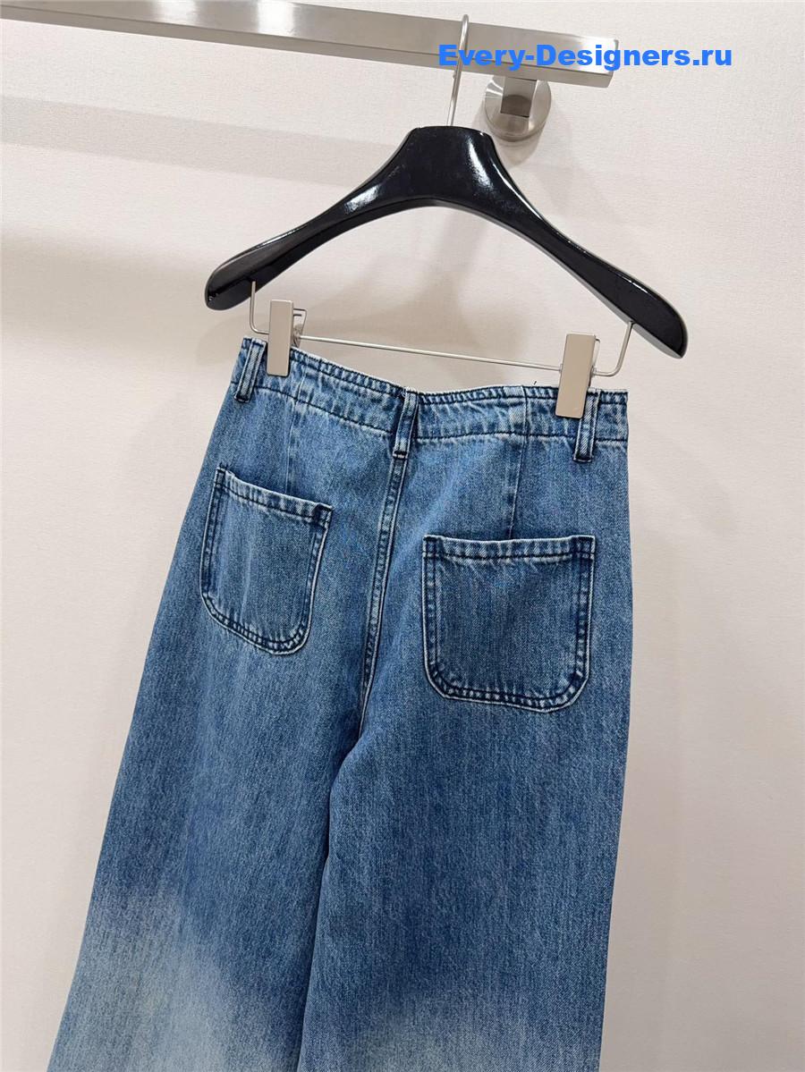 Ch**el denim blue ladies flared jeans