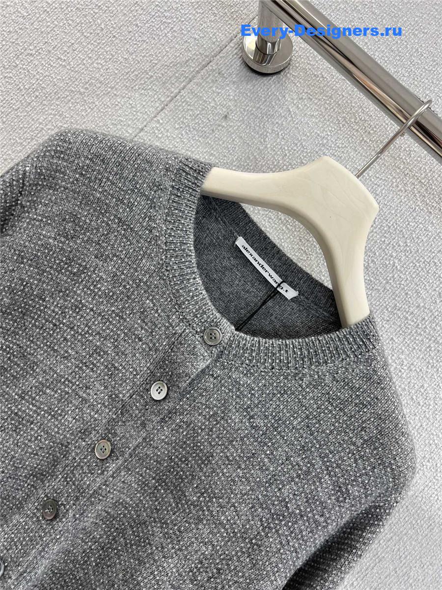 A1exa*der wang crystal-embellished wool cardigan