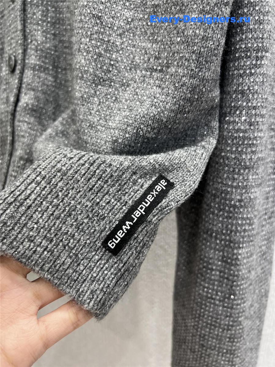 A1exa*der wang crystal-embellished wool cardigan