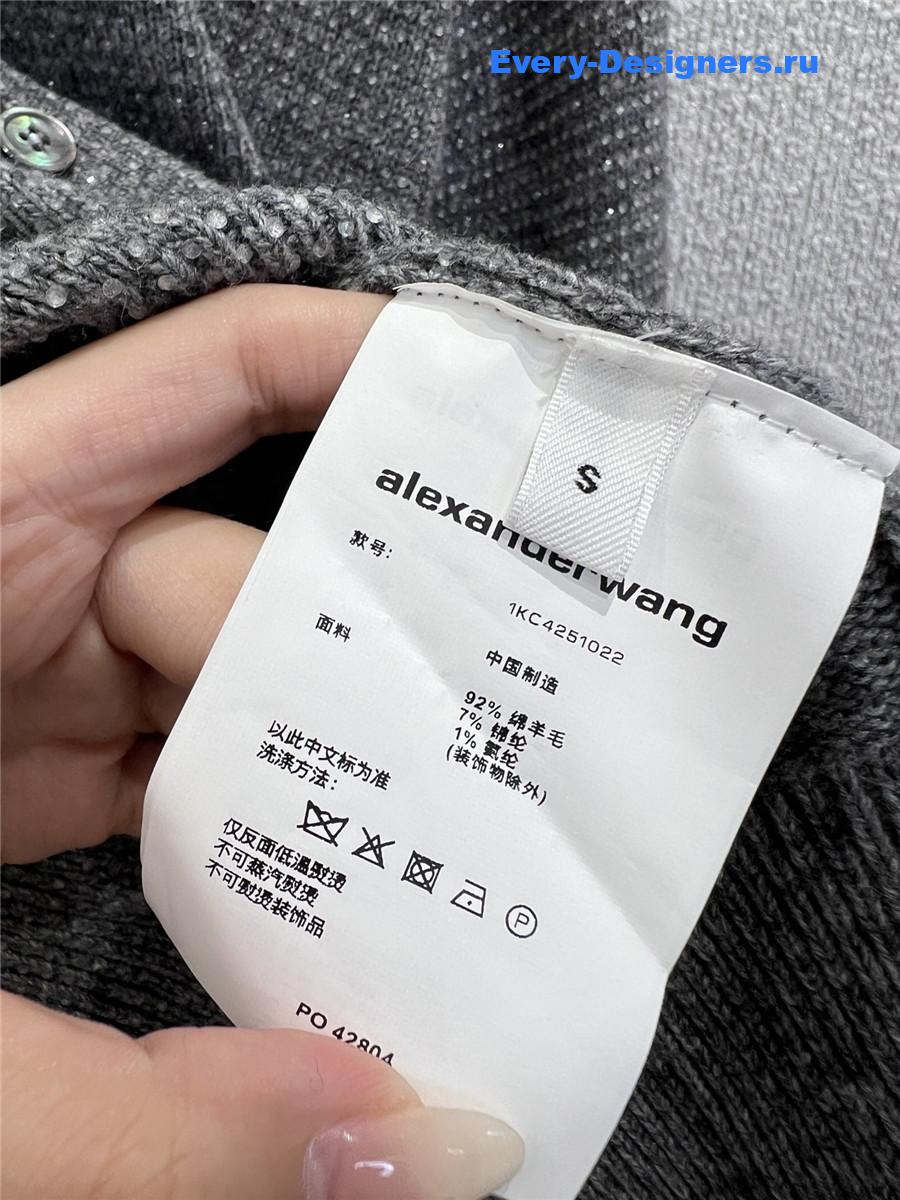 A1exa*der wang crystal-embellished wool cardigan