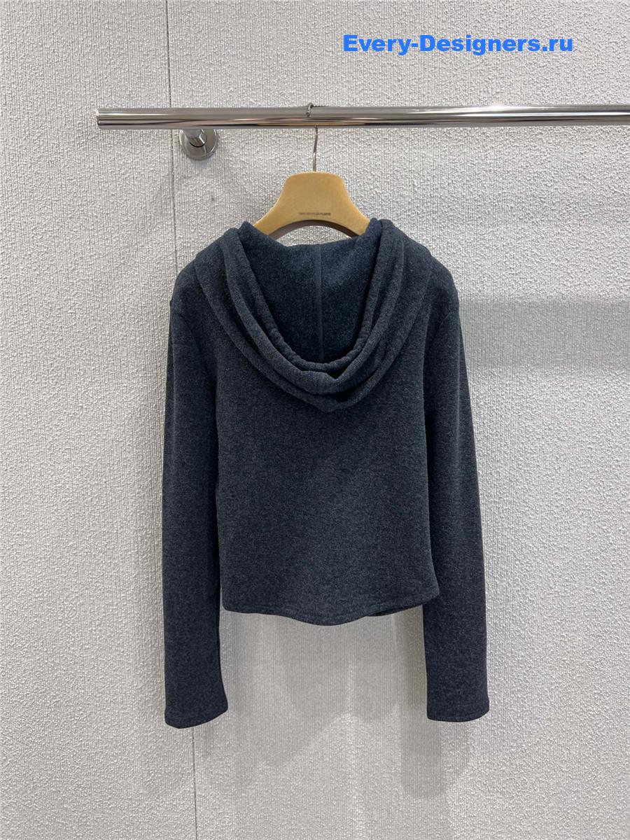 Miu Miu Black Hooded Sweatshirt & Wide-Leg Pants Set