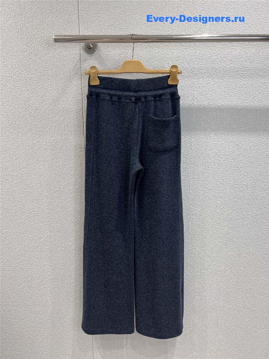 Miu Miu Black Hooded Sweatshirt & Wide-Leg Pants Set