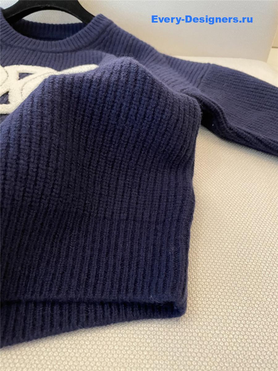 Ce1i*e arc de triomphe wool sweater in dark blue